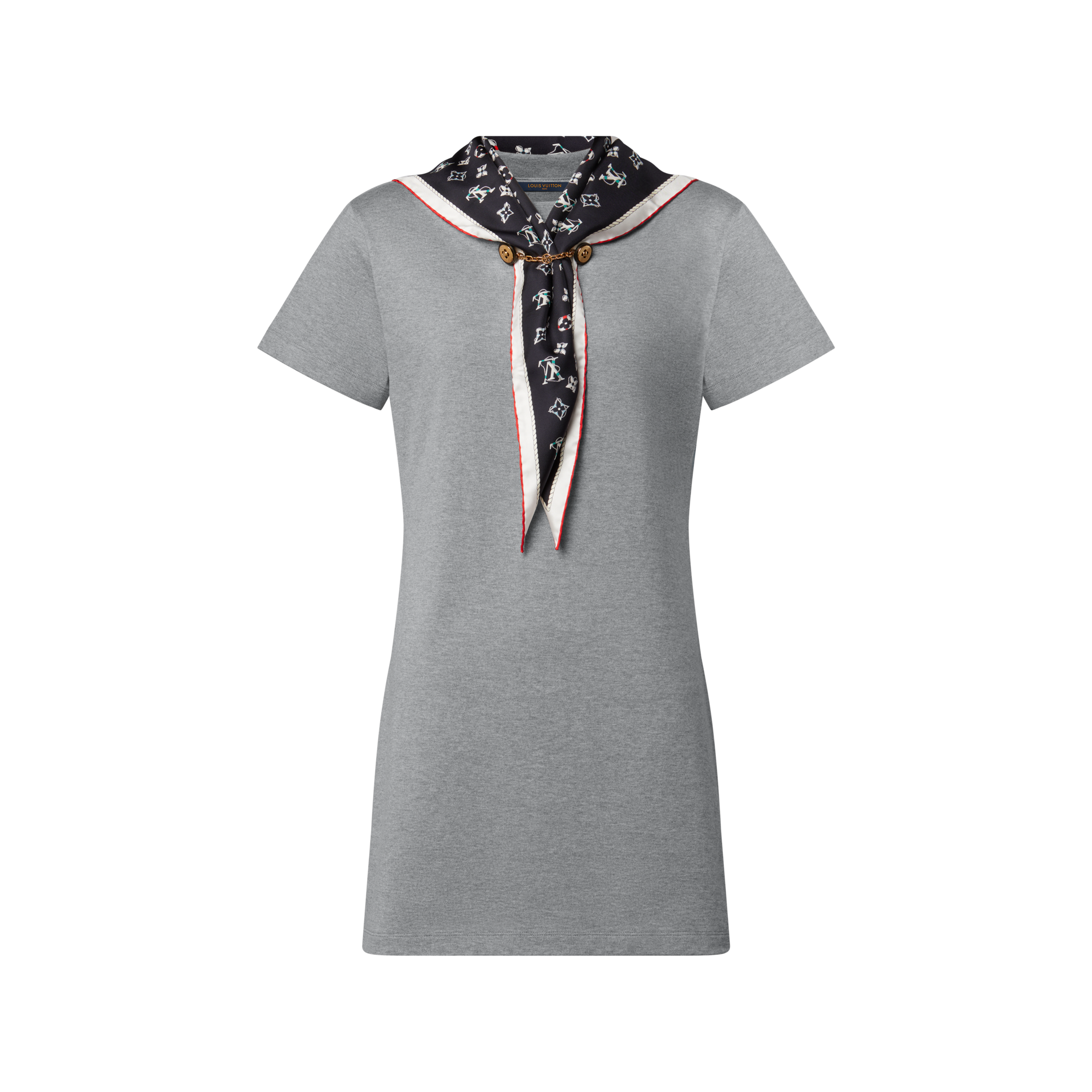ルイヴィトン ヴィトン ノーティカル スカーフ クロップ トップス Tシャツ 新着 ノーティカル - グレー｜ルイ・ヴィトン 公式サイト